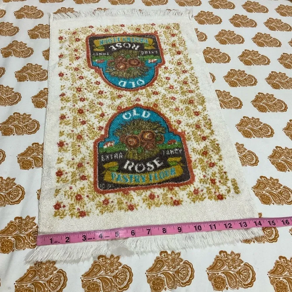 Vintage 1970s Cannon Potholder & Kitchen Mitt Dish Hand Towel Set Made in USA